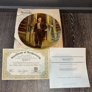 Knowles 1981 Gone With The Wind Rhett Plate Limited Edition Plate #15343E NIB